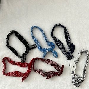 6 Multi-Colored Headbands / Bandanas